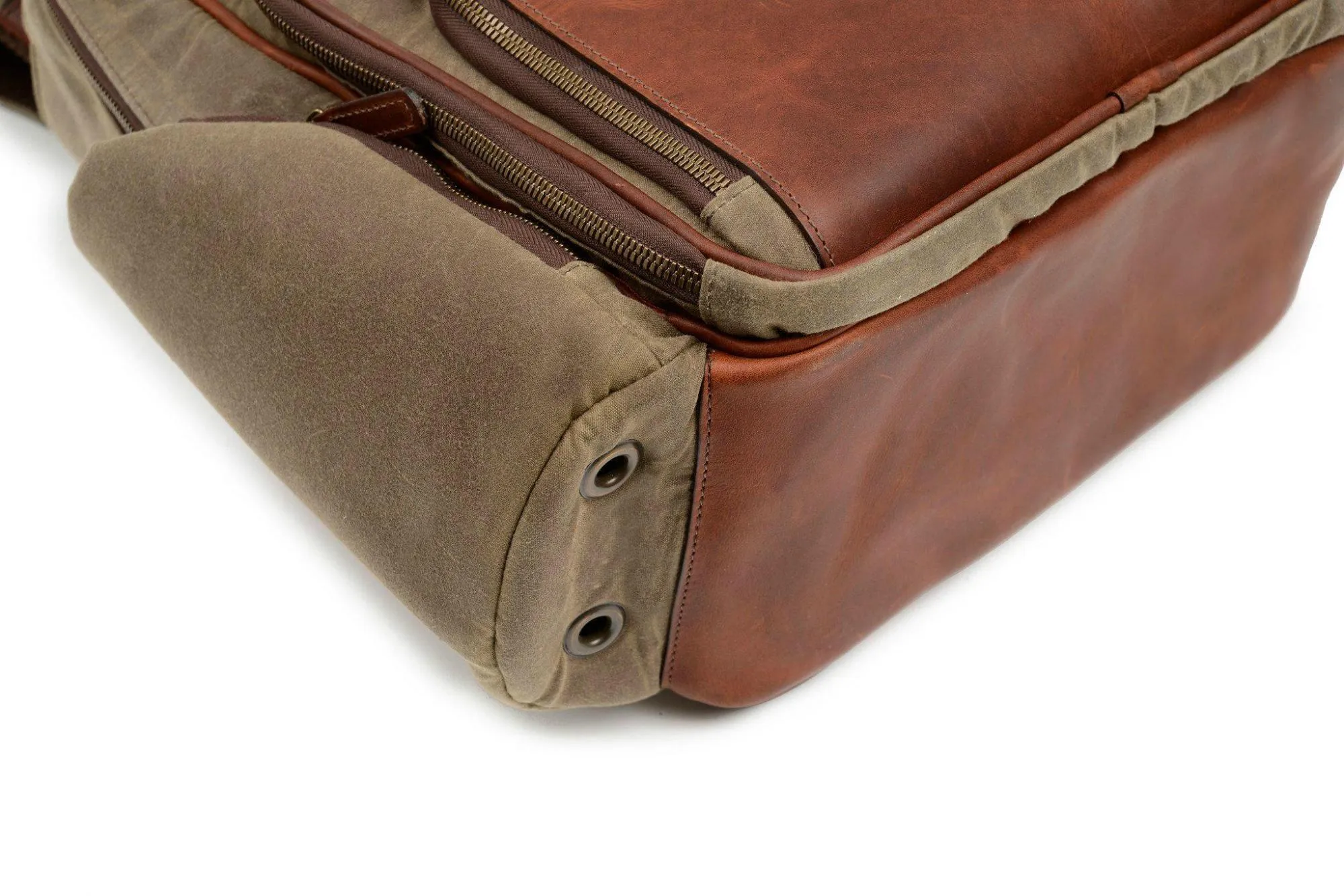 Korchmar Lux Mason Waxed Canvas and Leather Laptop Backpack