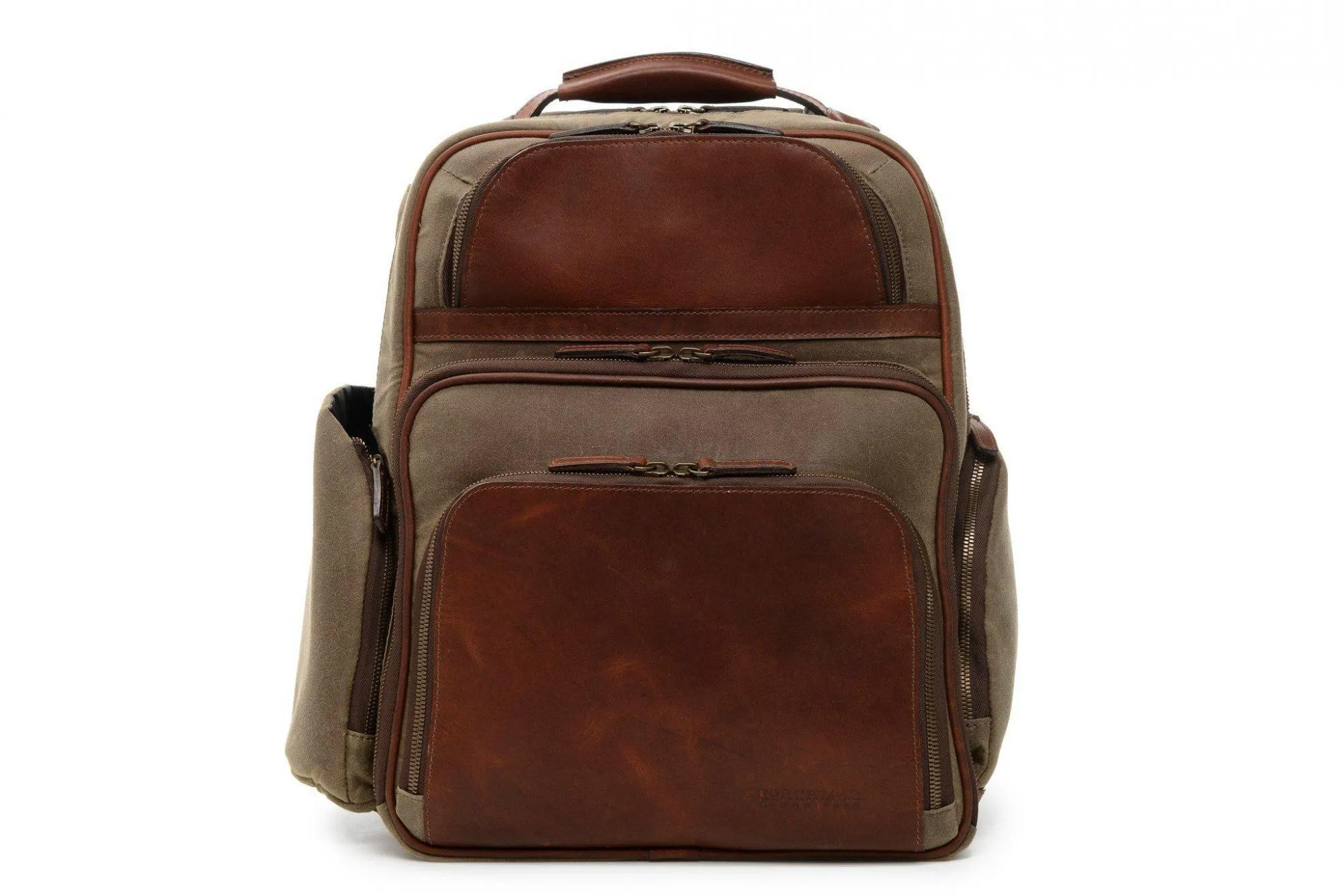 Korchmar Lux Mason Waxed Canvas and Leather Laptop Backpack