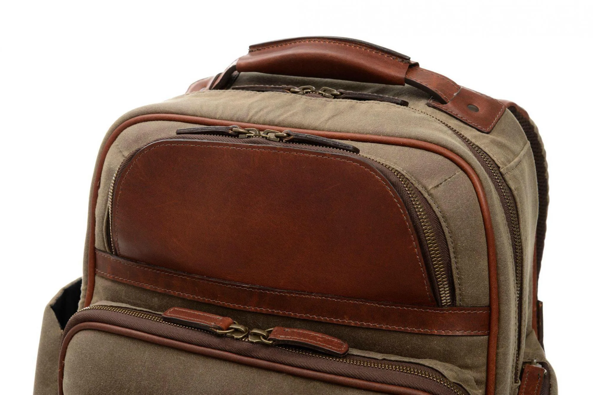 Korchmar Lux Mason Waxed Canvas and Leather Laptop Backpack