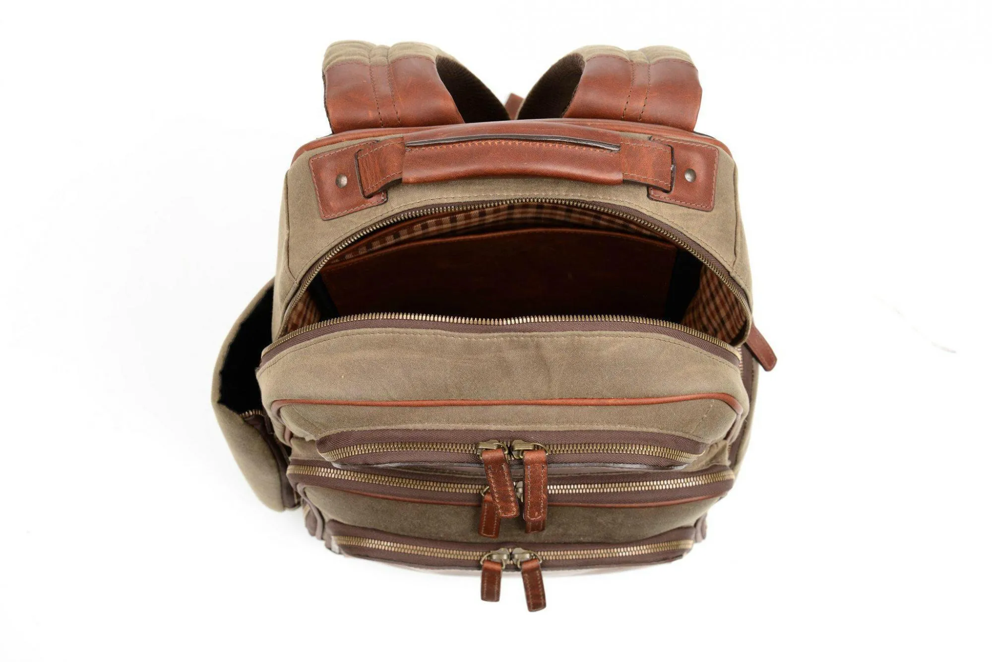 Korchmar Lux Mason Waxed Canvas and Leather Laptop Backpack