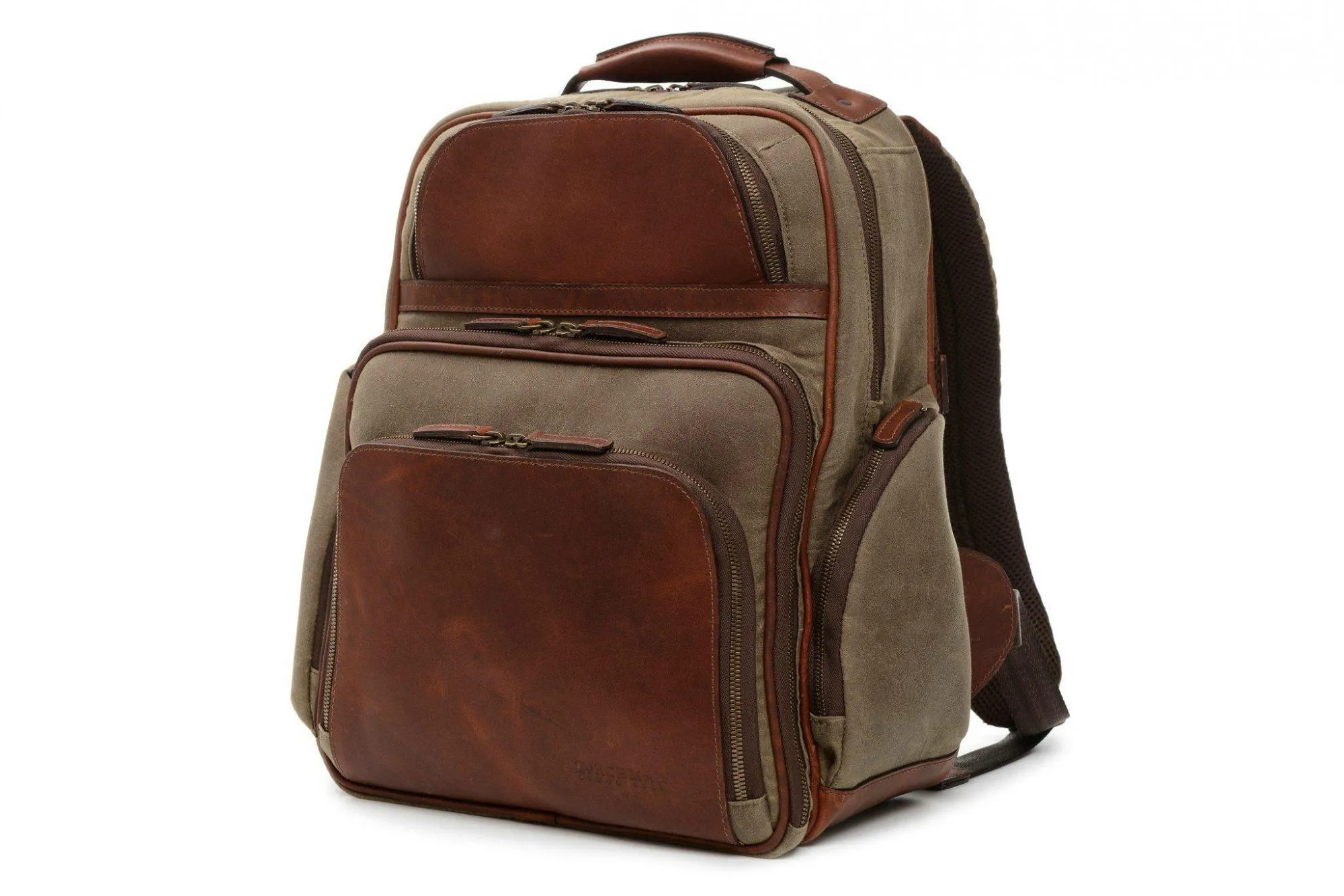 Korchmar Lux Mason Waxed Canvas and Leather Laptop Backpack