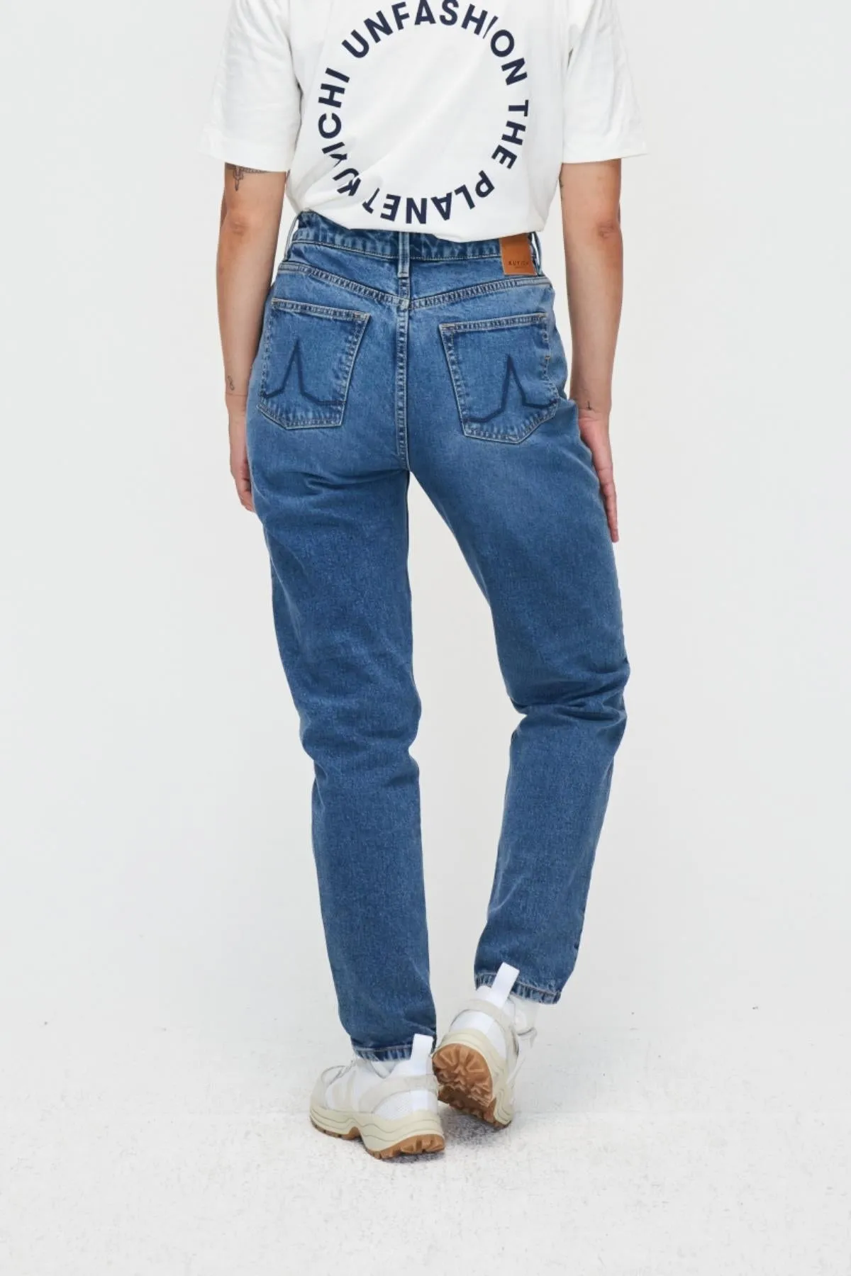 KUYICHI Jeans Nora Loose Tapered Worn Indigo