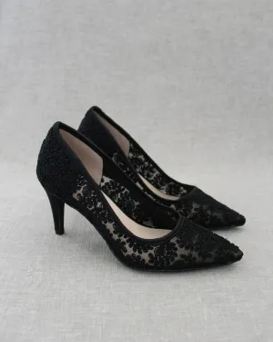 Lace Evening Pump