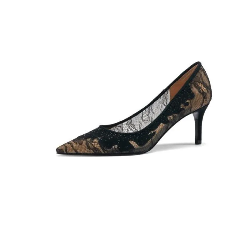 ladies stiletto high heels lace single shoes