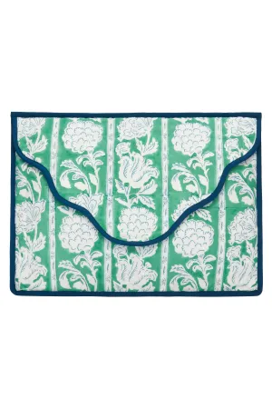 Laptop Bag in Green Boulevard Stripe