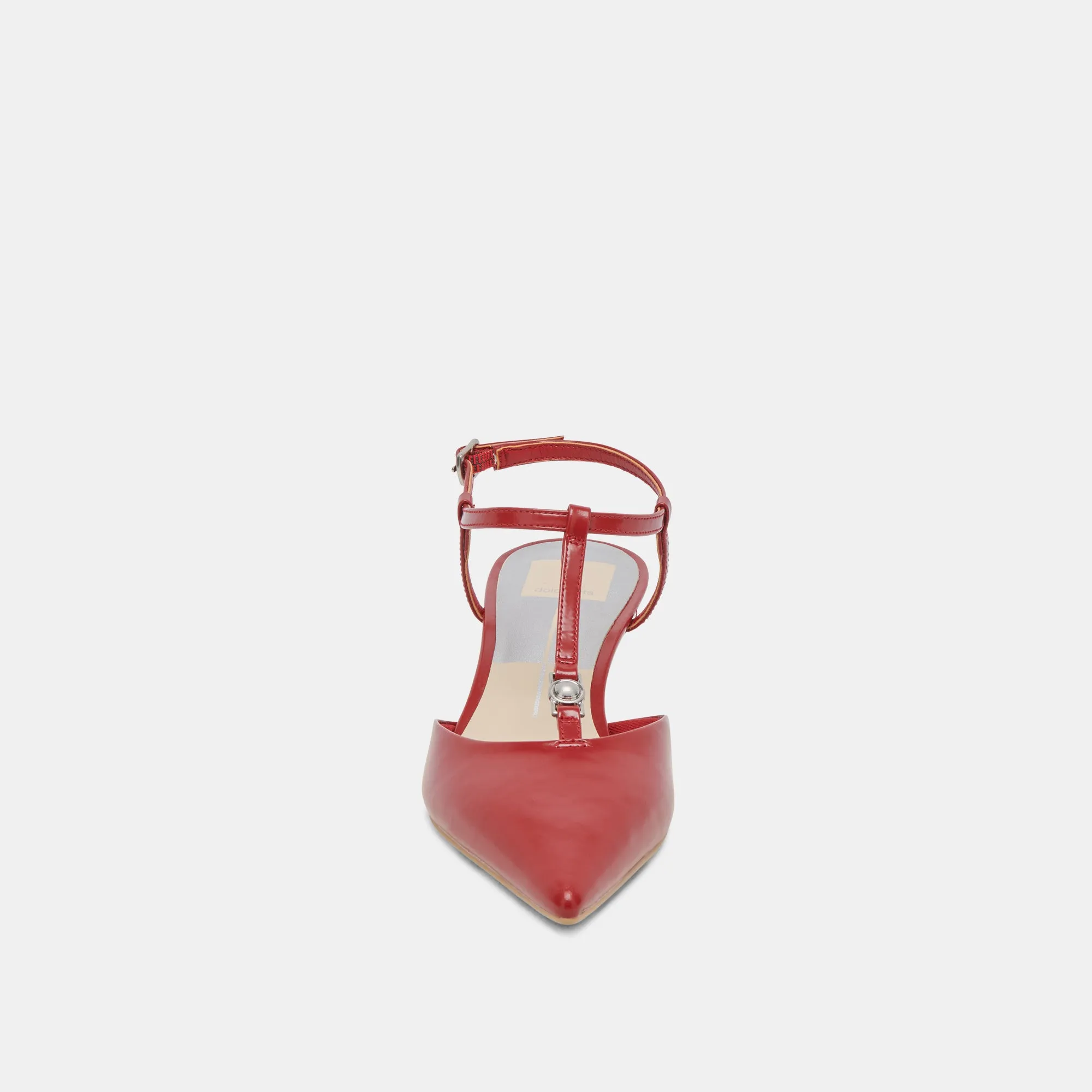 LAVON HEELS RED CRINKLE PATENT