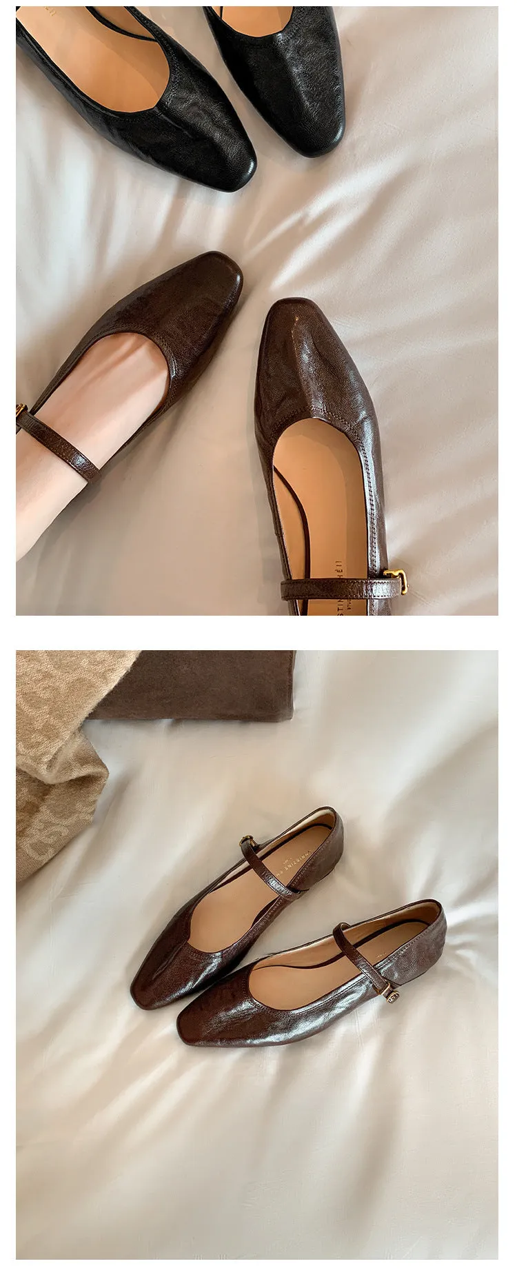 Leather Mary-Jane Shoes