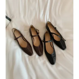 Leather Mary-Jane Shoes