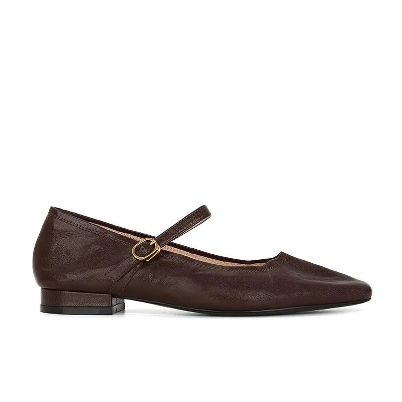 Leather Mary-Jane Shoes