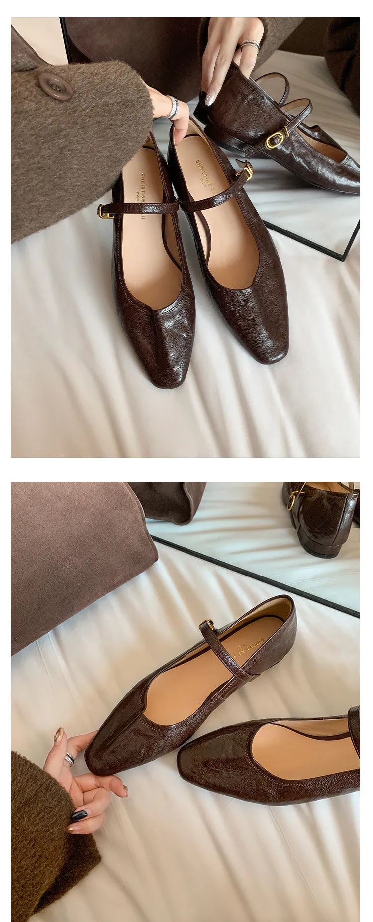 Leather Mary-Jane Shoes