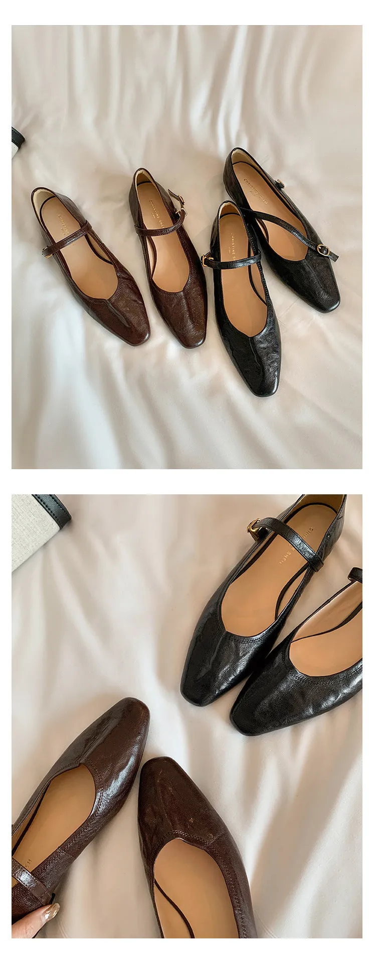 Leather Mary-Jane Shoes