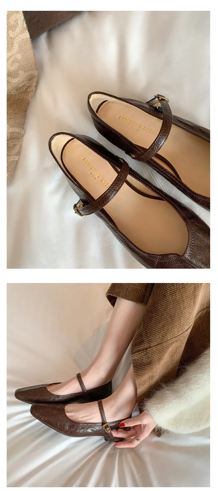 Leather Mary-Jane Shoes