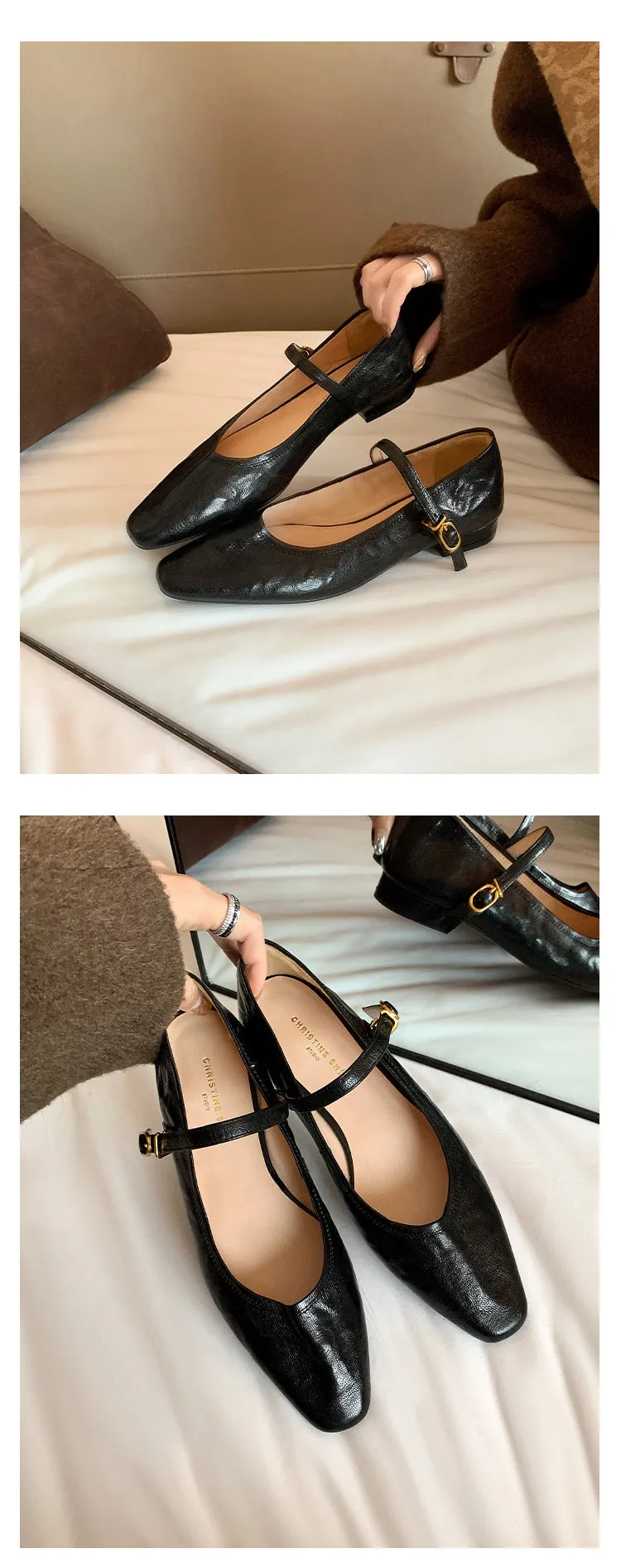 Leather Mary-Jane Shoes