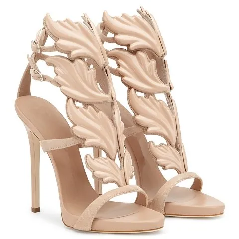 Leather Women Gold Leaf Flame Gladiator Sandal