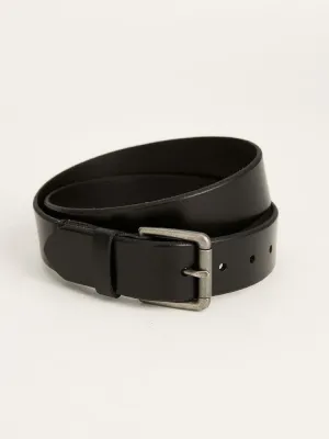 Lee Jeans Casual Leather Belt Roller Buckle - Black