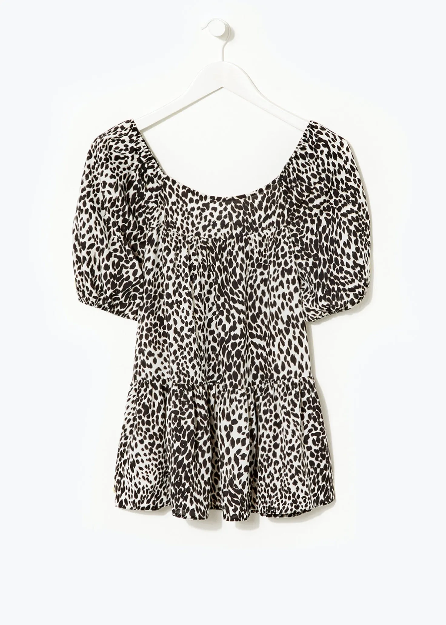 Leopard Print Peplum Blouse
