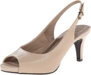 LifeStride Women's Teller Dress Pump, Taupe, 9 W US