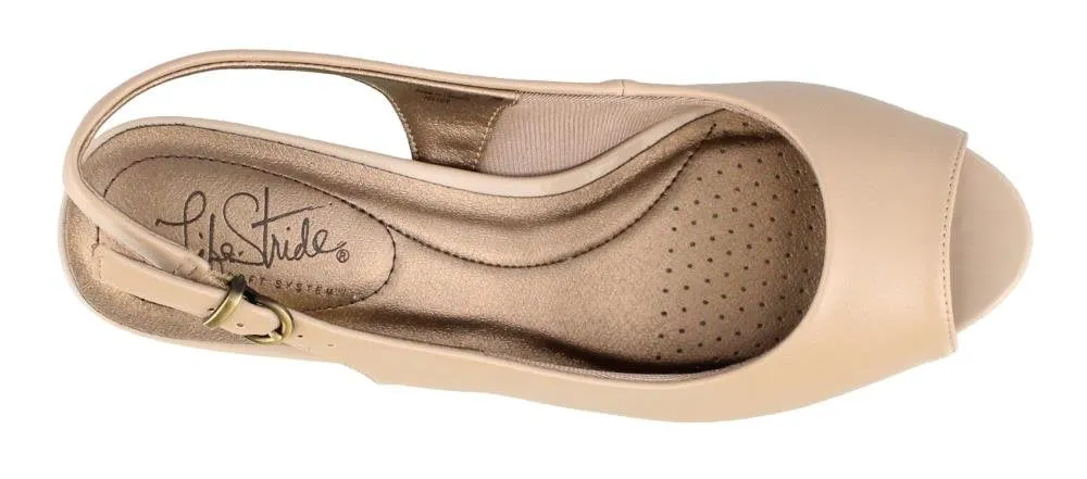 LifeStride Women's Teller Dress Pump, Taupe, 9 W US
