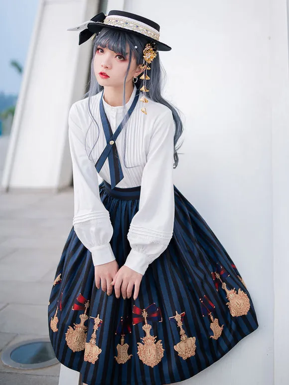 Long Sleeves Lolita Blouses Blouse White Lolita Top Lolita Shirt