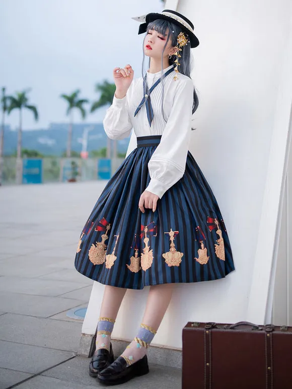 Long Sleeves Lolita Blouses Blouse White Lolita Top Lolita Shirt