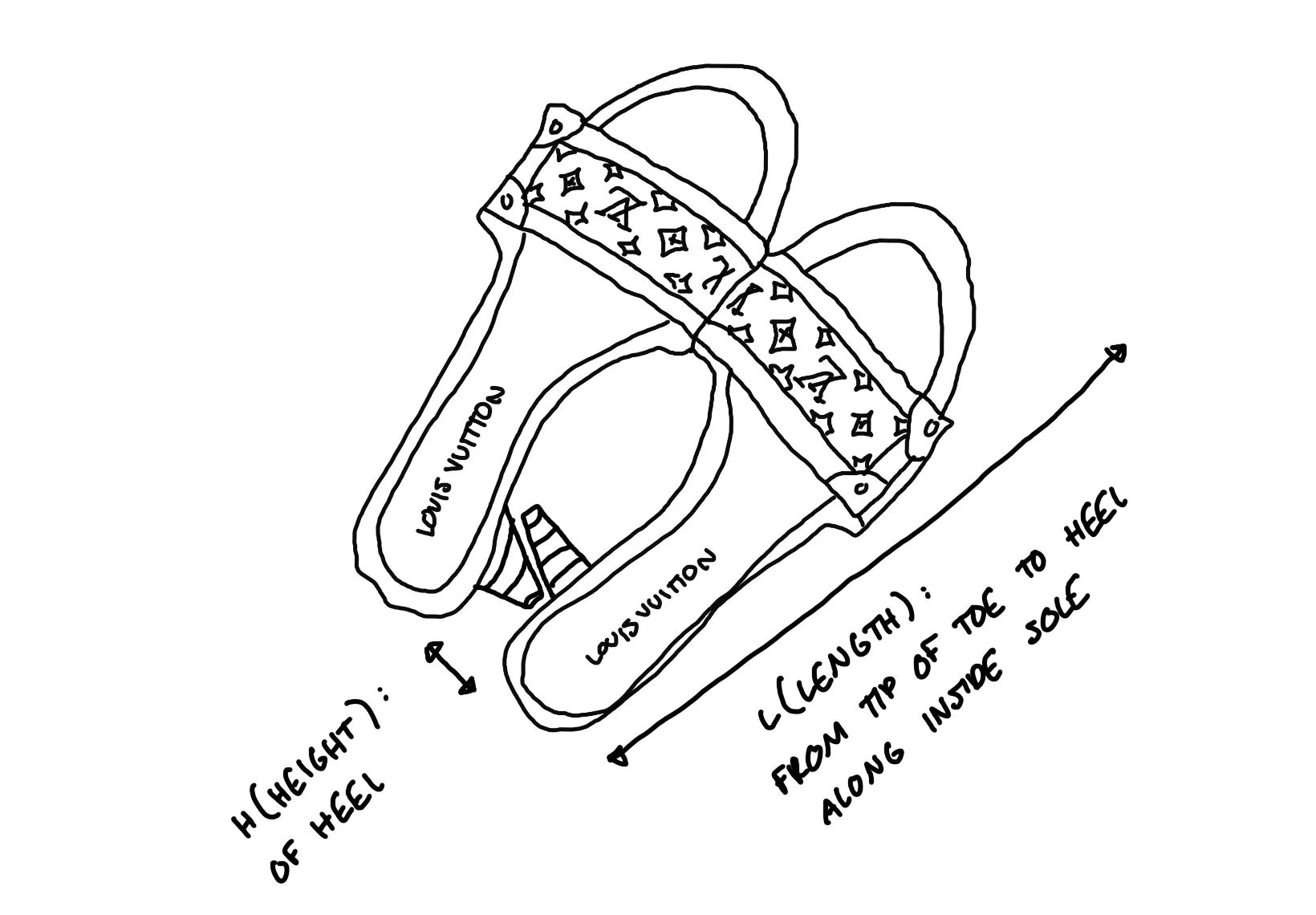 Louis Vuitton Denim Kitten Heels