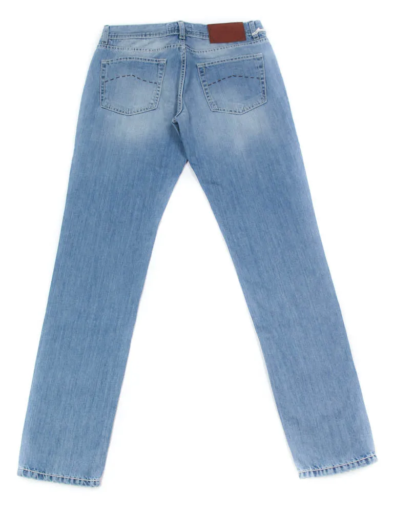 Luigi Borrelli Denim Blue Jeans - Extra Slim - 42 US / 58 EU