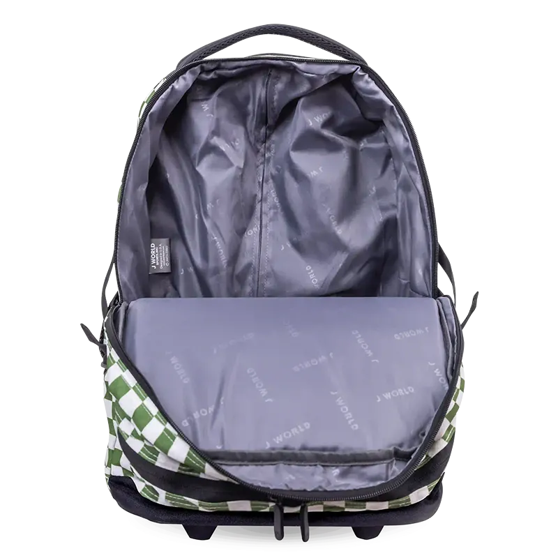 Lunar Multi-Purpose Laptop Rolling Backpack (19.5 Inch) in Matcha Checkers