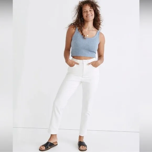 Madewell NWT Curvy Perfect Vintage Jeans Size 33 in Tile White