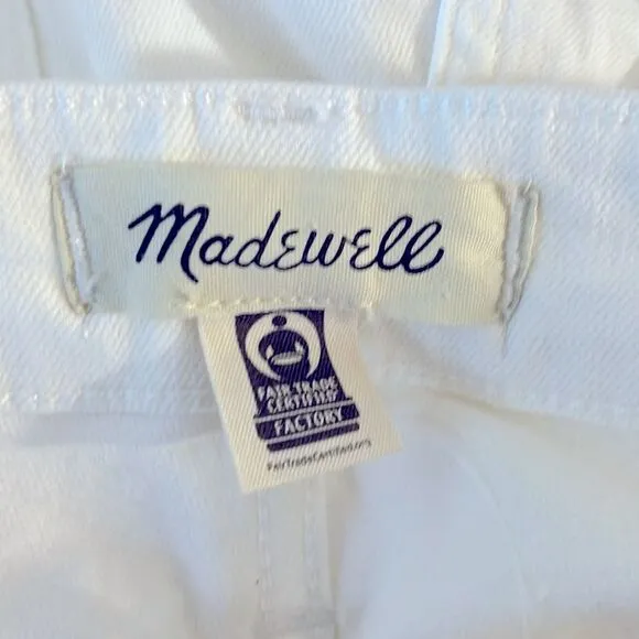 Madewell NWT Curvy Perfect Vintage Jeans Size 33 in Tile White