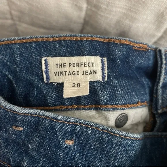 Madewell Perfect Vintage Jeans Haight Size 28 High Rise Tapered Leg Mom Denim