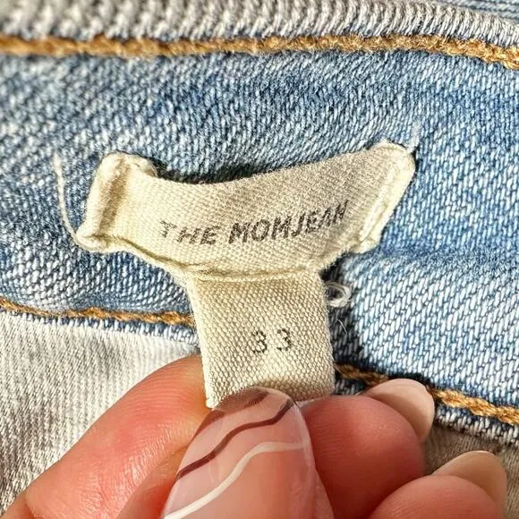 Madewell The Mom Jeans High Rise Blue Harnett Wash Women 33
