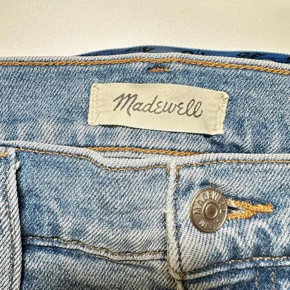 Madewell The Mom Jeans High Rise Blue Harnett Wash Women 33