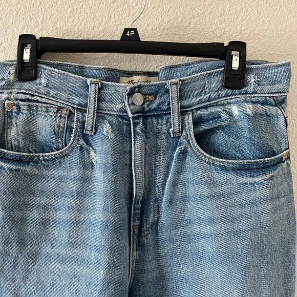Madewell Women's The Mom Jeans Size 27 Melva Wash Style K9935 High Rise