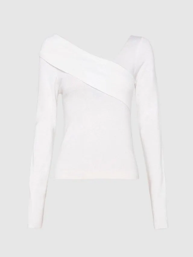 MADISON THE LABEL Petra Asymmetrical Knit Top