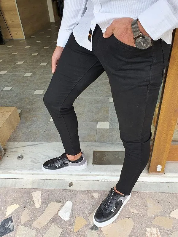 Mantova Black Slim Fit Jeans - Versatile Men's Essential