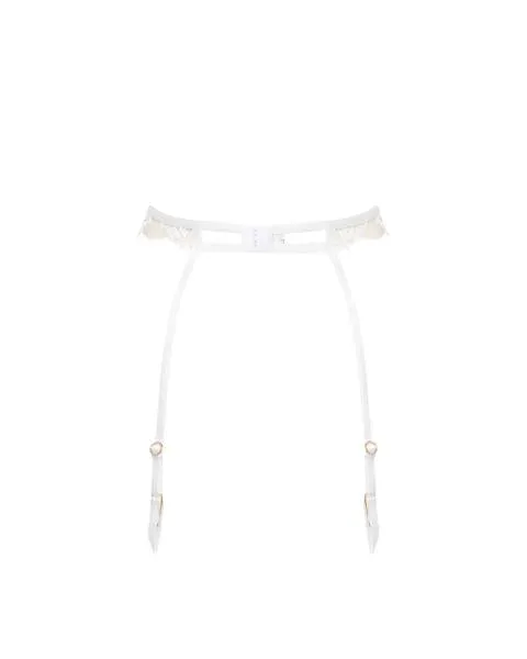 Marisa Garter Belt - White/Sheer -