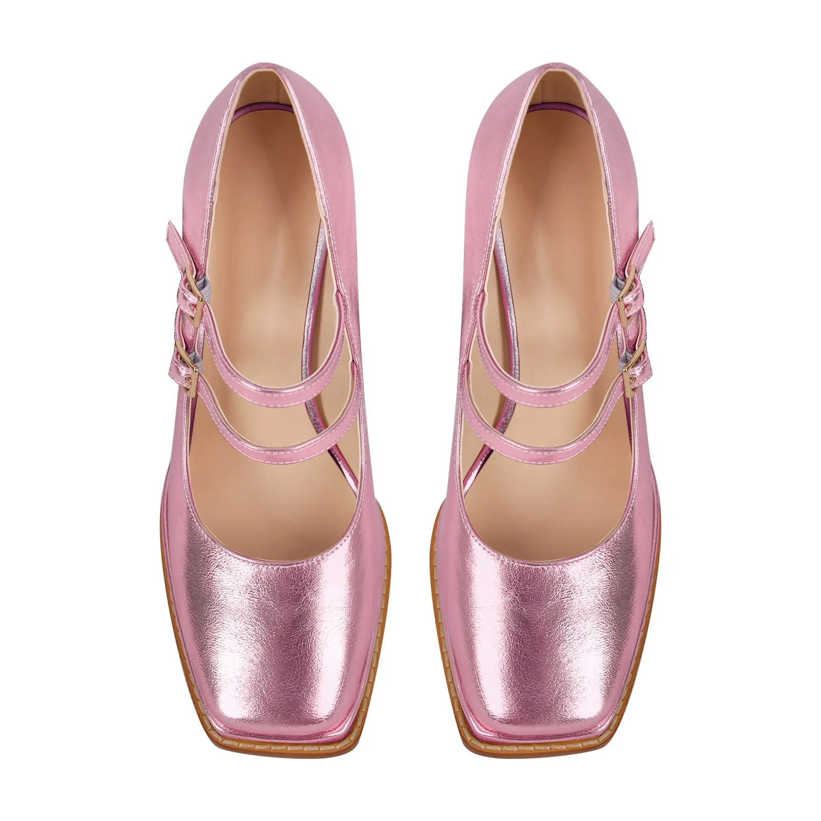 Mary Jane Platform Chunky Heels Pumps