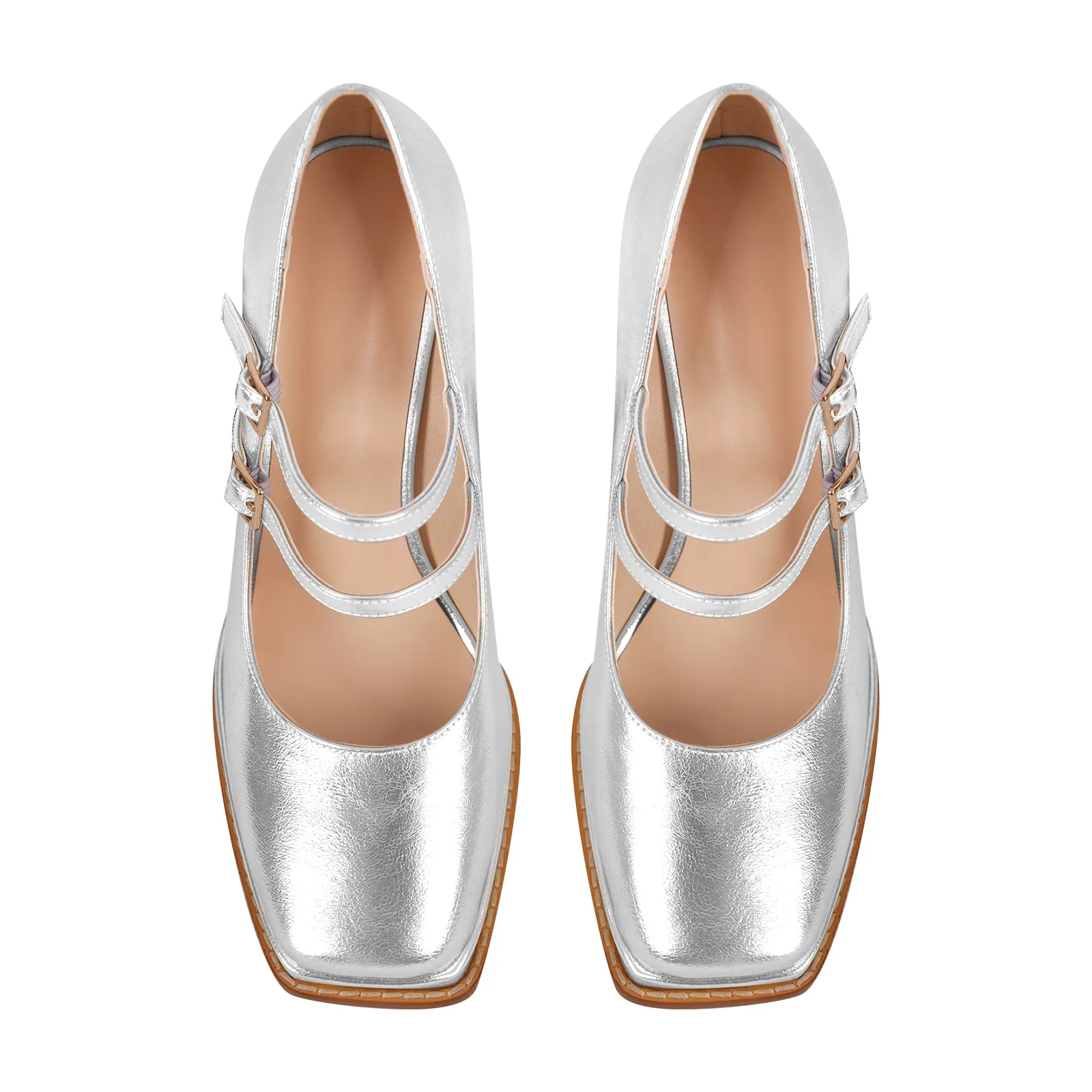 Mary Jane Platform Chunky Heels Pumps