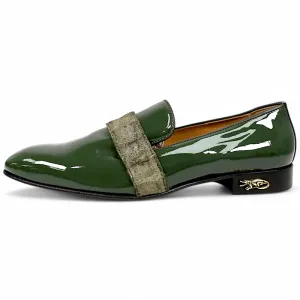 Mauri 4709/8 Money Green Hornback & Patent Leather Loafers