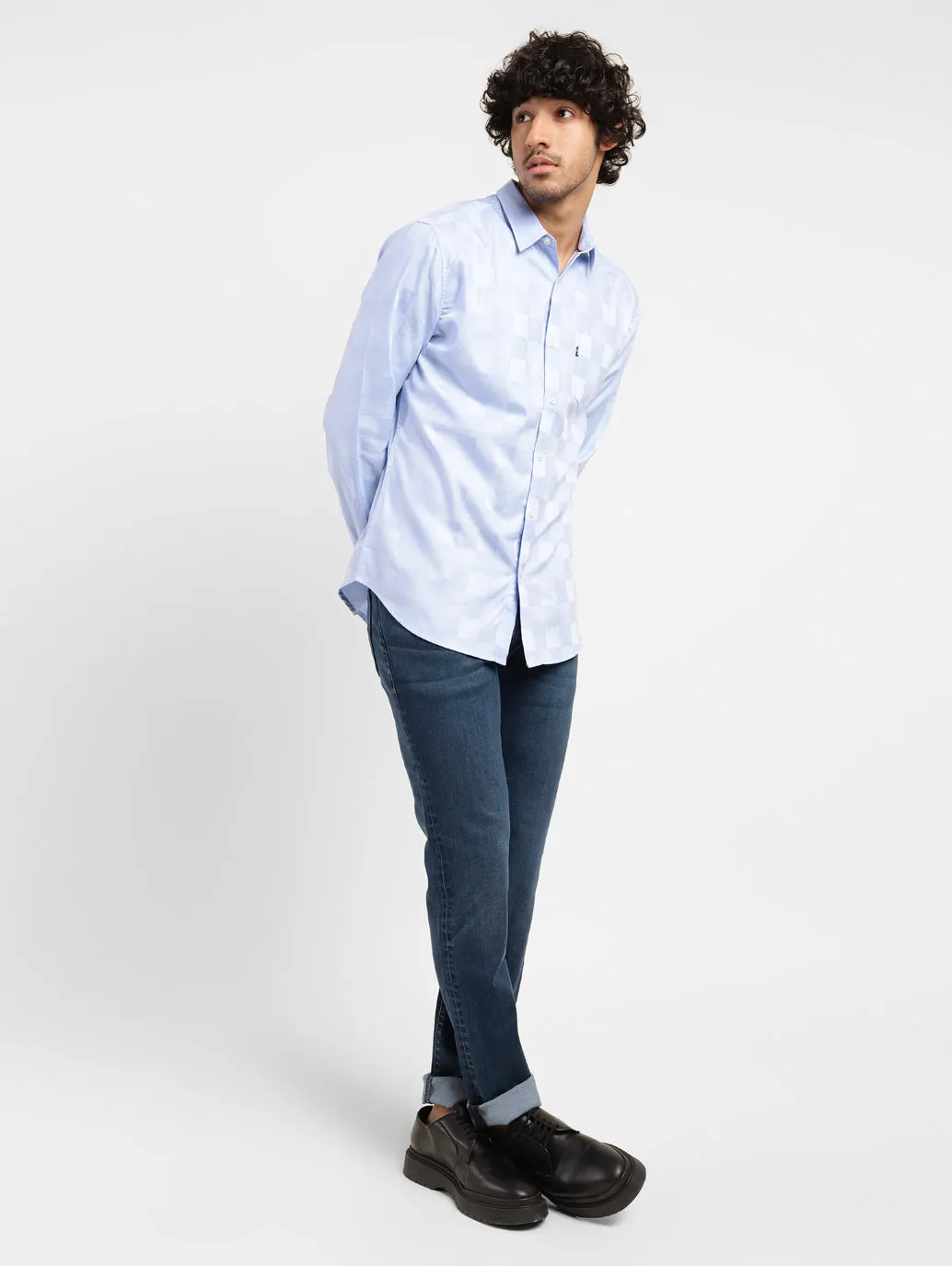 Men's 511 Blue Slim Fit Mid Rise Jeans