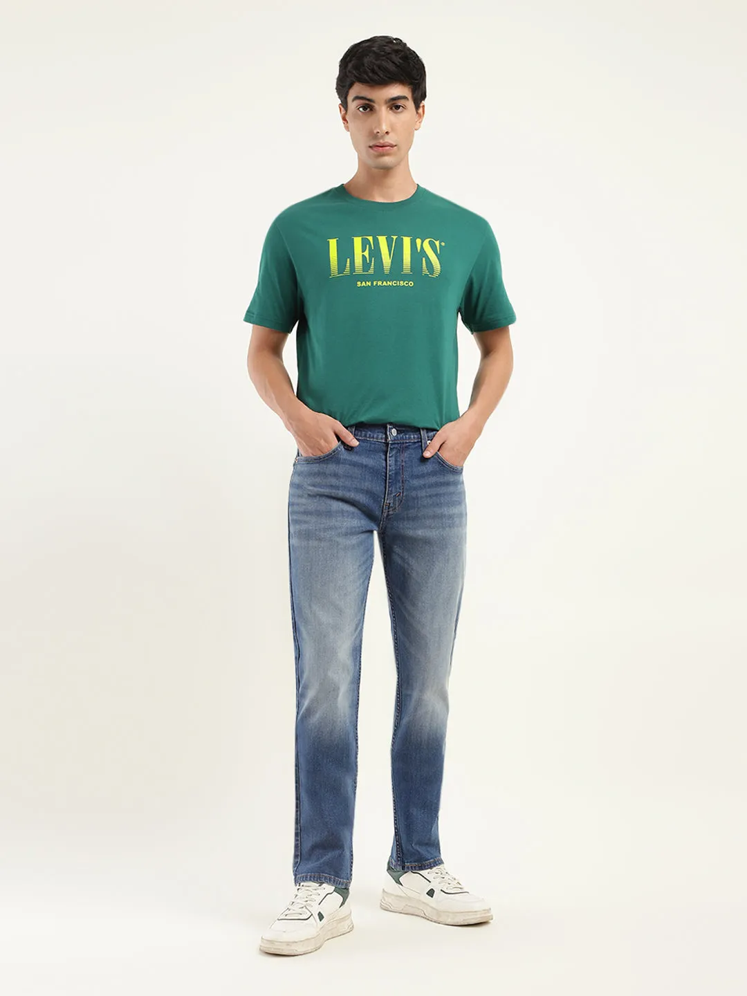 Men's 511 Blue Slim Fit Mid Rise Jeans