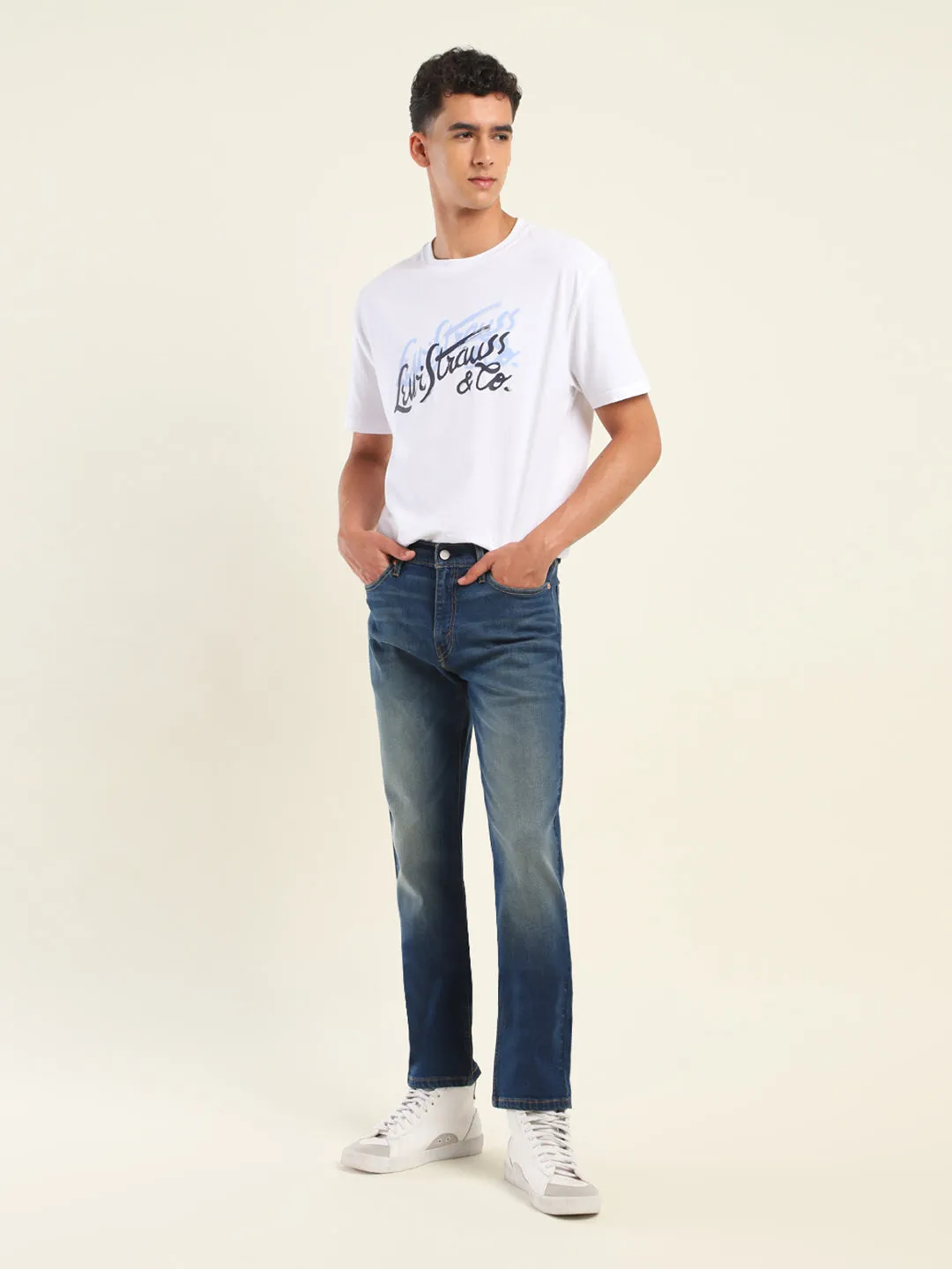 Men's 511 Blue Slim Fit Mid Rise Jeans