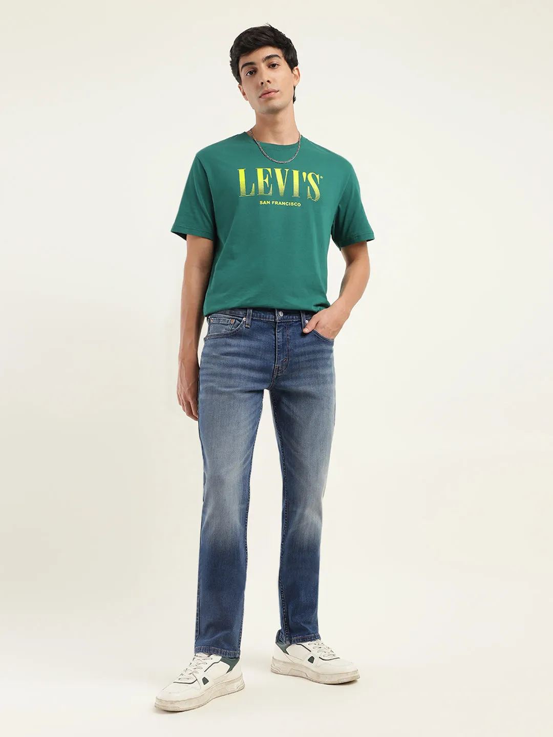 Men's 511 Blue Slim Fit Mid Rise Jeans