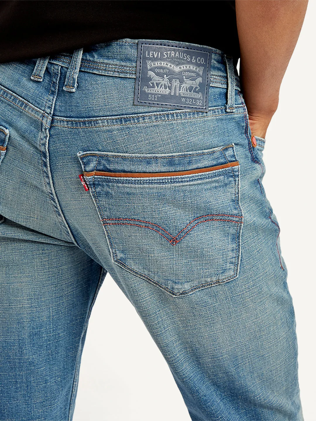 Men's 511 Blue Slim Fit Mid Rise Jeans