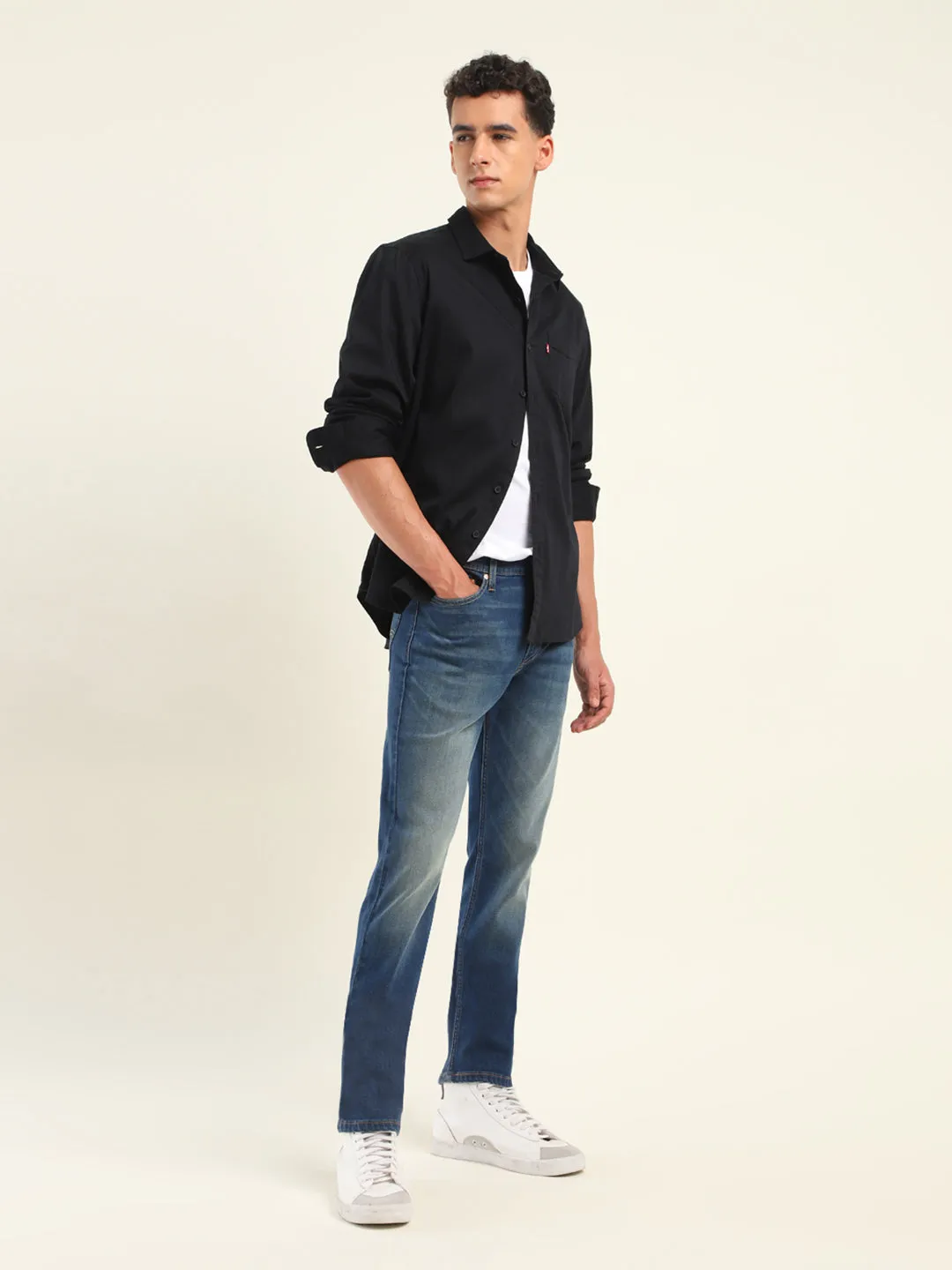 Men's 511 Blue Slim Fit Mid Rise Jeans