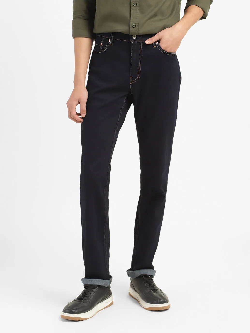 Men's 511 Blue Slim Fit Mid Rise Jeans