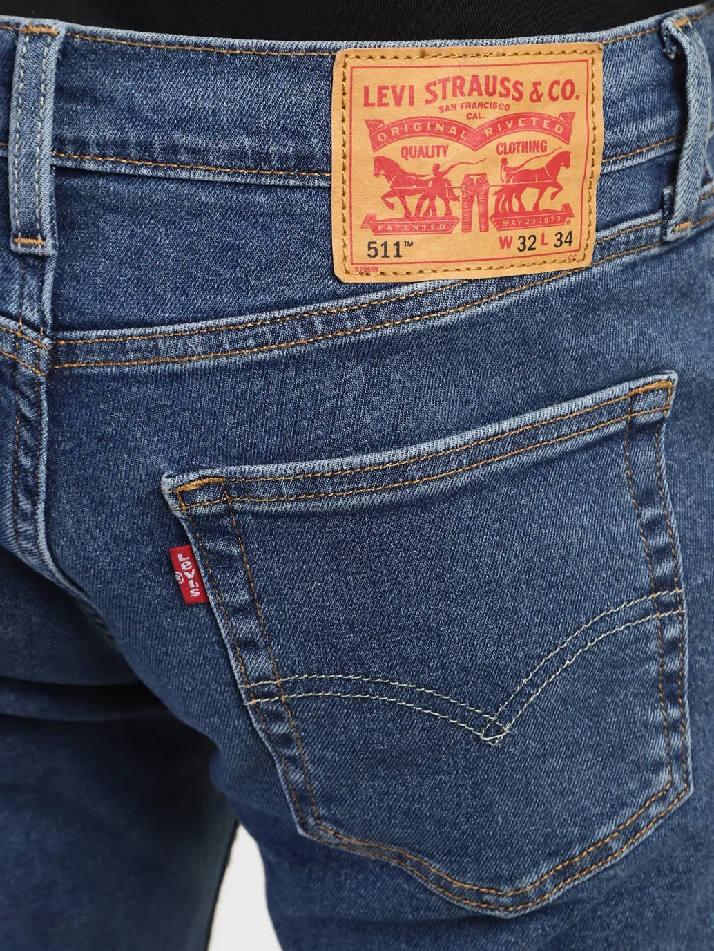 Men's 511 Blue Slim Fit Mid Rise Jeans