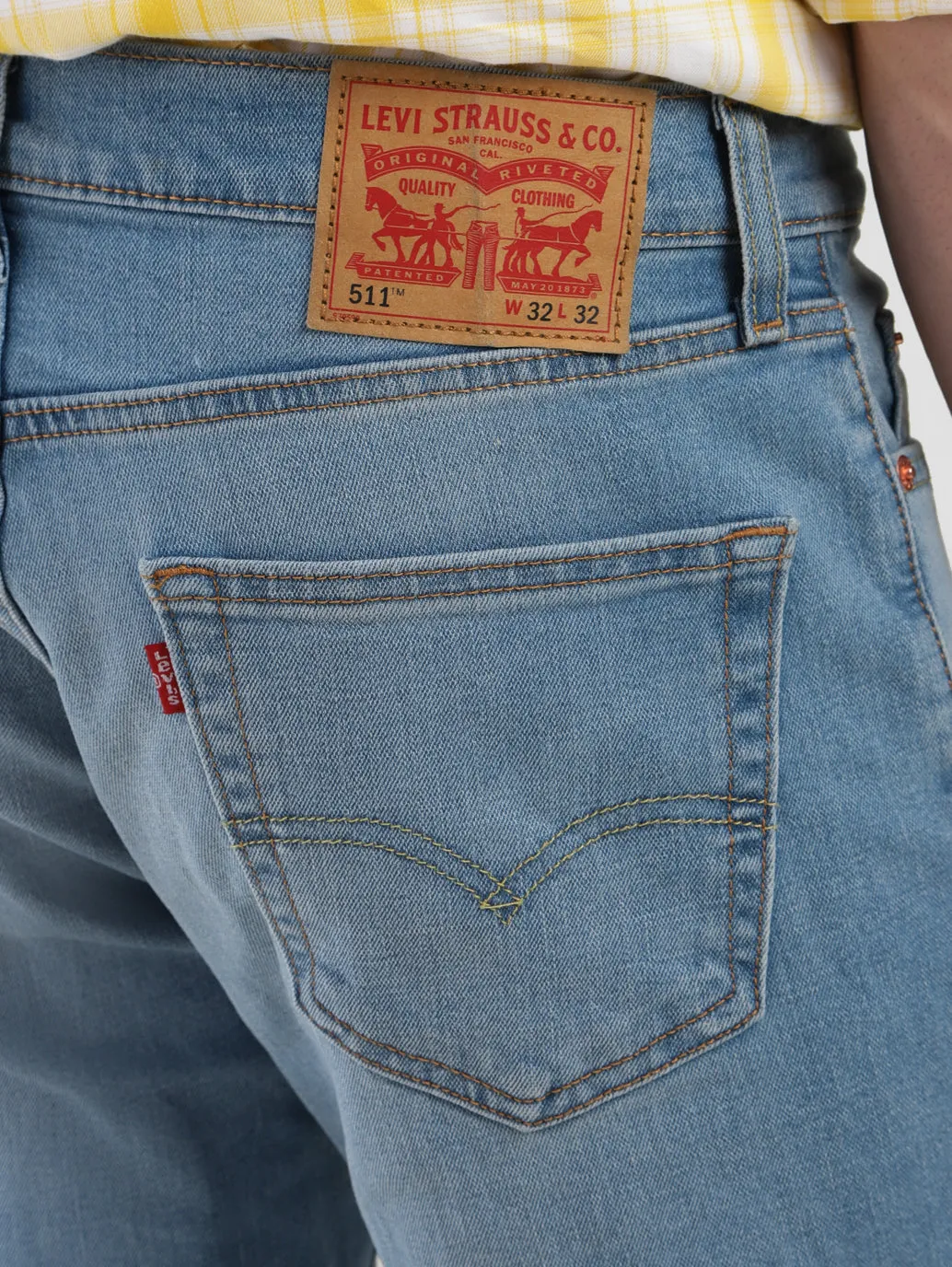 Men's 511 Blue Slim Fit Mid Rise Jeans