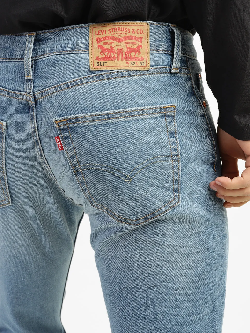 Men's 511 Blue Slim Fit Mid Rise Jeans