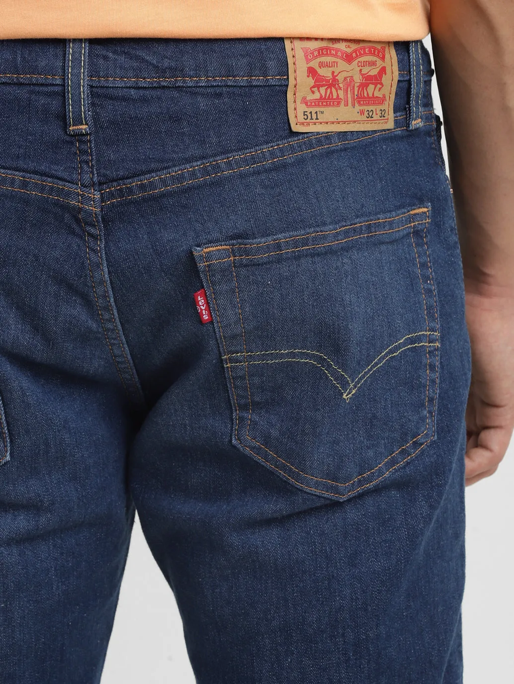Men's 511 Dark Blue Slim Fit Mid Rise Jeans